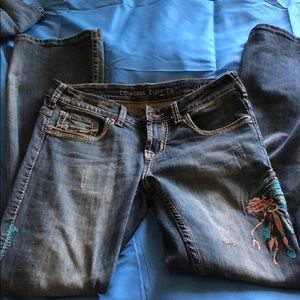 Cowgirl Tuff Turquoise Jeans